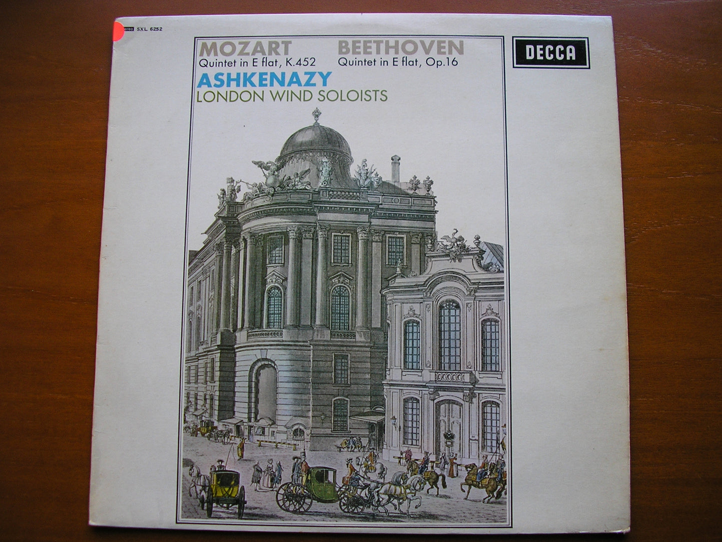 MOZART & BEETHOVEN: PIANO QUINTETS     ASHKENAZY / LONDON WIND SOLOISTS    test pressing     SXL 6252