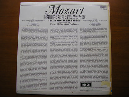 SXL 6056  MOZART: SYMPHONIES Nos. 33 & 39      KERTESZ / VIENNA PHILHARMONIC     ED1