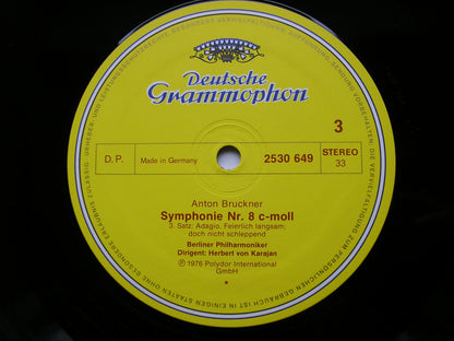 BRUCKNER: SYMPHONY No. 8       KARAJAN / BERLIN PHILHARMONIC   2LP    2707 085