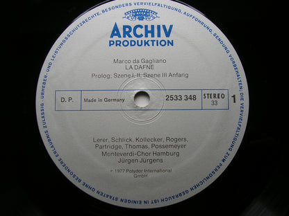 DA GAGLIANO: LA DAFNE     SOLOISTS / CAMERATA ACADEMICA HAMBURG / JURGENS    2533 348