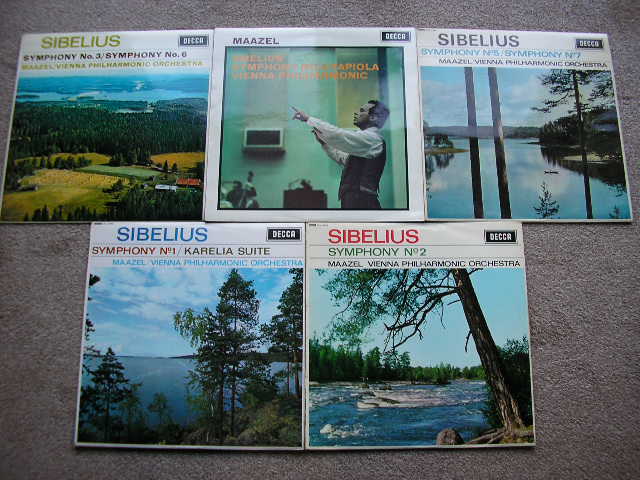 SIBELIUS: THE SEVEN SYMPHONIES / KARELIA SUITE    MAAZEL / VIENNA PHILHARMONIC   5LP