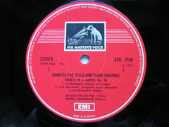 BRAHMS: CELLO SONATAS Nos. 1 & 2      JACQUELINE DU PRE / DANIEL BARENBOIM     ASD 2436