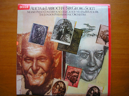 MOZART: PIANO CONCERTOS Nos. 25 & 27     DE LARROCHA / LONDON PHILHARMONIC / SOLTI   test pressing    SXL 6887