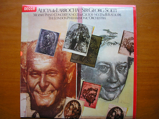 MOZART: PIANO CONCERTOS Nos. 25 & 27     DE LARROCHA / LONDON PHILHARMONIC / SOLTI   test pressing    SXL 6887