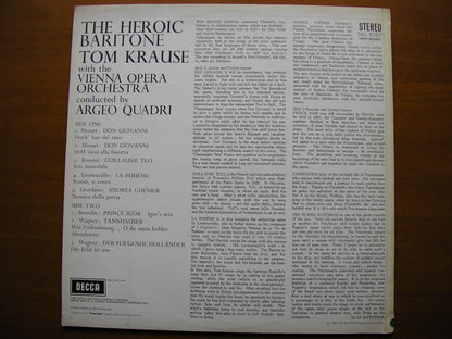 SXL 6327  THE HEROIC BARITONE: MOZART / WAGNER / ROSSINI / LEONCAVALLO / GIORDANO     TOM KRAUSE / VIENNA OPERA ORCHESTRA / QUADRI     ED2