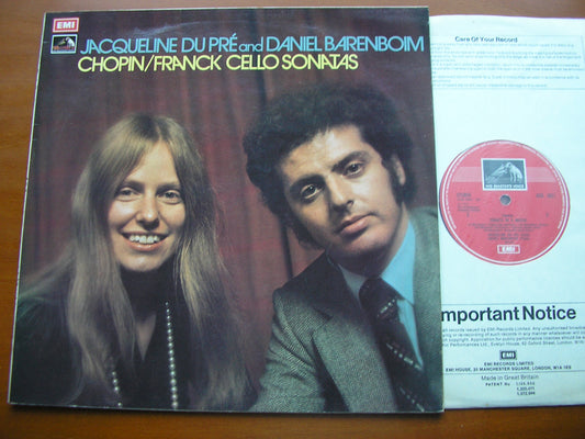 CHOPIN / FRANCK: CELLO SONATAS      JACQUELINE DU PRE / DANIEL BARENBOIM      ASD 2851