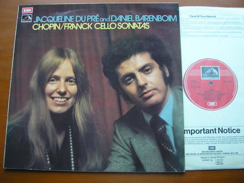 CHOPIN / FRANCK: CELLO SONATAS      JACQUELINE DU PRE / DANIEL BARENBOIM      ASD 2851