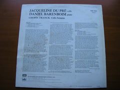 CHOPIN / FRANCK: CELLO SONATAS      JACQUELINE DU PRE / DANIEL BARENBOIM      ASD 2851