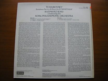 TCHAIKOVSKY: SYMPHONY No. 6 'Pathetique'     KORD / ROYAL PHILHARMONIC  test pressing    SXL 6894