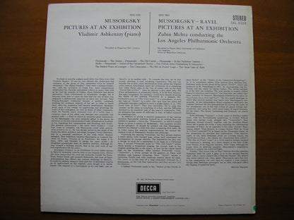 SXL 6328  MUSSORGSKY: PICTURES AT AN EXHIBITION   (Piano & Orchestral versions)    ASHKENAZY / LOS ANGELES PHILHARMONIC  / MEHTA    ED2