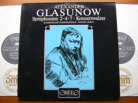 GLAZUNOV: SYMPHONIES Nos. 2 / 4 / 7 / CONCERT WALTZ No. 1       NEEME JARVI / BAMBERG SYMPHONY     2LP     S 148 852