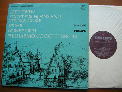 BEETHOVEN: SEXTET FOR HORNS & STRINGS / SPOHR: NONET Op. 31    BERLIN PHILHARMONIC OCTET    SAL 3709
