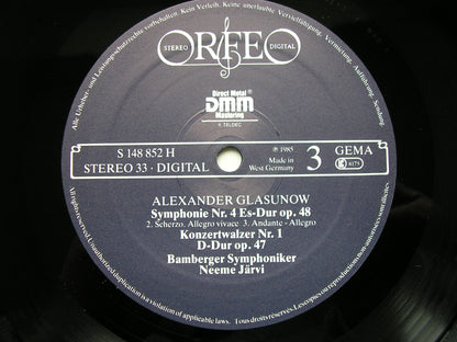 GLAZUNOV: SYMPHONIES Nos. 2 / 4 / 7 / CONCERT WALTZ No. 1       NEEME JARVI / BAMBERG SYMPHONY     2LP     S 148 852