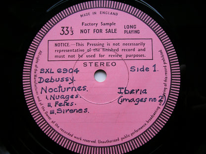 DEBUSSY: NOCTURNES / IBERIA / JEUX      MAAZEL / CLEVELAND ORCHESTRA   test pressing     SXL 6904