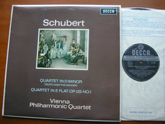 SCHUBERT: STRING QUARTET in D 'Death & the Maiden' / QUARTET in E       VIENNA PHILHARMONIC QUARTET      SXL 6092