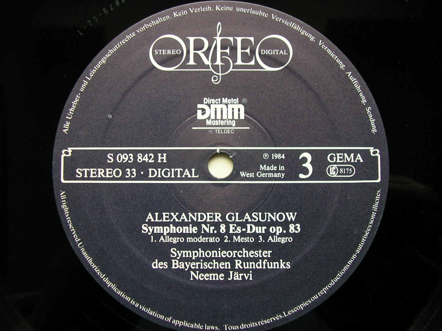 GLAZUNOV: SYMPHONIES Nos. 1 / 5 / 8     NEEME JARVI / BAVARIAN RADIO SYMPHONY       S 093 842