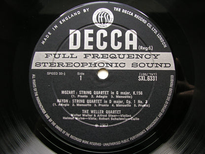 SXL 6331  MOZART'S QUARTET PARTY: HAYDN / DITTERSDORF / VANHAL / MOZART      THE WELLER QUARTET    ED2