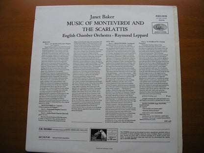 MONTEVERDI / DOMENICO & ALESSANDRO SCARLATTI: VOCAL WORKS      BAKER / ENGLISH CHAMBER ORCHESTRA / LEPPARD    ASD 2615