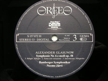 GLAZUNOV: SYMPHONIES Nos. 3 / 6 / POEME LYRIQUE / CONCERT WALTZ No. 2     NEEME JARVI / BAMBERG SYMPHONY      S 157 872