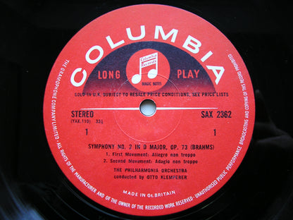 BRAHMS: THE FOUR SYMPHONIES / TWO OVERTURES     4LP   SAX 2262 /2350 / 2351 / 2362