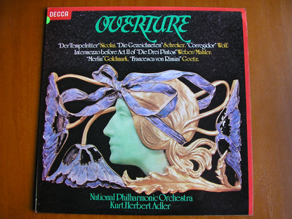 OVERTURE: NICOLAI / SCHREKER / WOLF / WEBER / GOLDMARK / GOETZ    NATIONAL PHILHARMONIC ORCHESTRA / ADLER     test pressing     SXL 6909