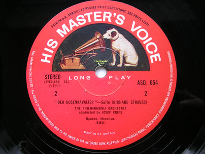 STRAUSS: ROSENKAVALIER Suite / STRAVINSKY: FIREBIRD Suite (1919)      KRIPS / PHILHARMONIA ORCHESTRA     ASD 654