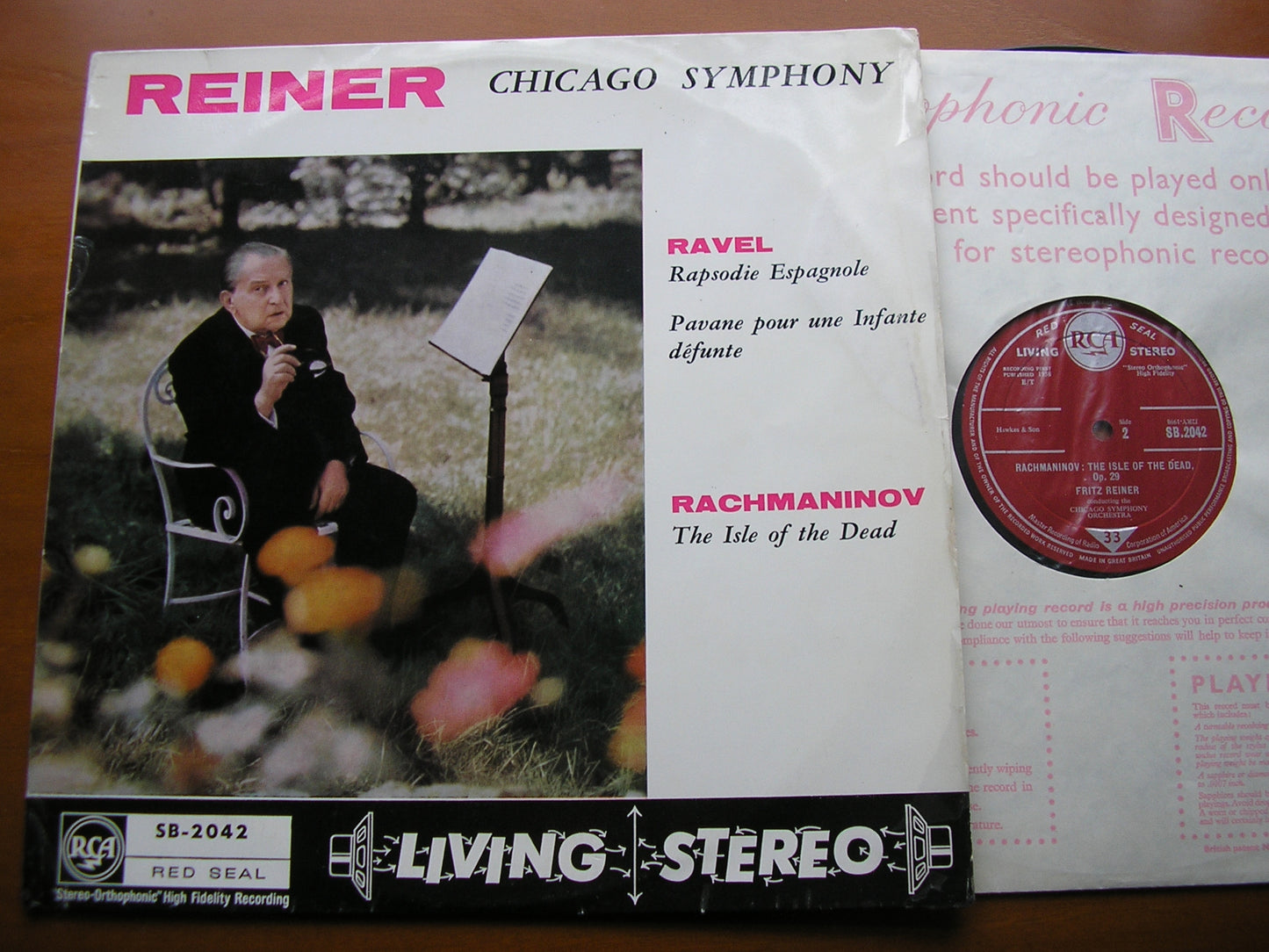 RAVEL: RAPSODIE / PAVANE / RACHMANINOV: ISLE OF THE DEAD   REINER / CHICAGO SYMPHONY   SB 2042