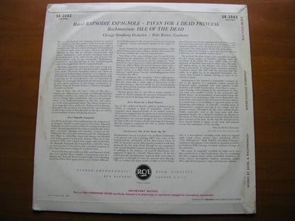 RAVEL: RAPSODIE / PAVANE / RACHMANINOV: ISLE OF THE DEAD   REINER / CHICAGO SYMPHONY   SB 2042
