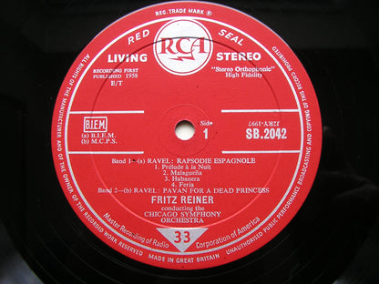 RAVEL: RAPSODIE / PAVANE / RACHMANINOV: ISLE OF THE DEAD   REINER / CHICAGO SYMPHONY   SB 2042