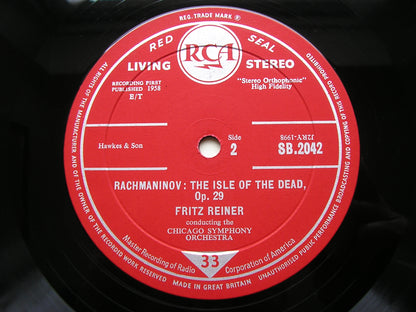 RAVEL: RAPSODIE / PAVANE / RACHMANINOV: ISLE OF THE DEAD   REINER / CHICAGO SYMPHONY   SB 2042