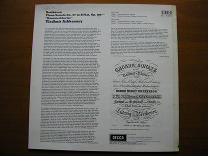 SXL 6335  BEETHOVEN: HAMMERKLAVIER SONATA      ASHKENAZY     ED2