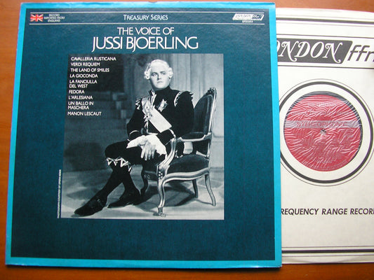 THE VOICE OF JUSSI BJOERLING: ARIAS BY VERDI / PUCCINI / CILEA / GIORDANO / MASCAGNI / LEHAR      SR 33254