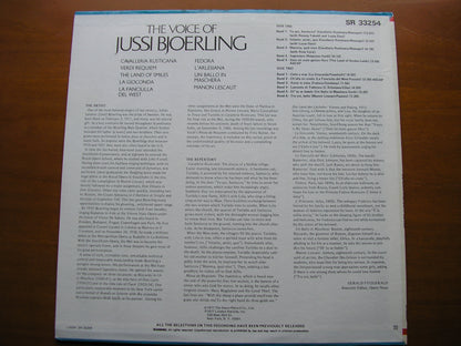 THE VOICE OF JUSSI BJOERLING: ARIAS BY VERDI / PUCCINI / CILEA / GIORDANO / MASCAGNI / LEHAR      SR 33254