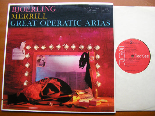 OPERA ARIAS: LEONCAVALLO / PUCCINI / MEYERBEER / BIZET / GOUNOD / VERDI / MASCAGNI     BJOERLING / MERRILL      LM 1841