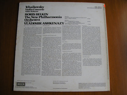 TCHAIKOVSKY: VIOLIN CONCERTO / VALSE SCHERZO     BELKIN / NEW PHILHARMONIA / ASHKENAZY   test pressing    SXL 6854