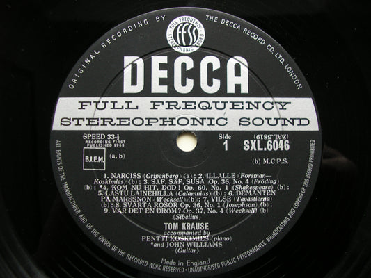 SXL 6046  SIBELIUS / RICHARD STRAUSS: SONGS     TOM KRAUSE / PENTTI KOSKIMIES /JOHN WILLIAMS      ED1