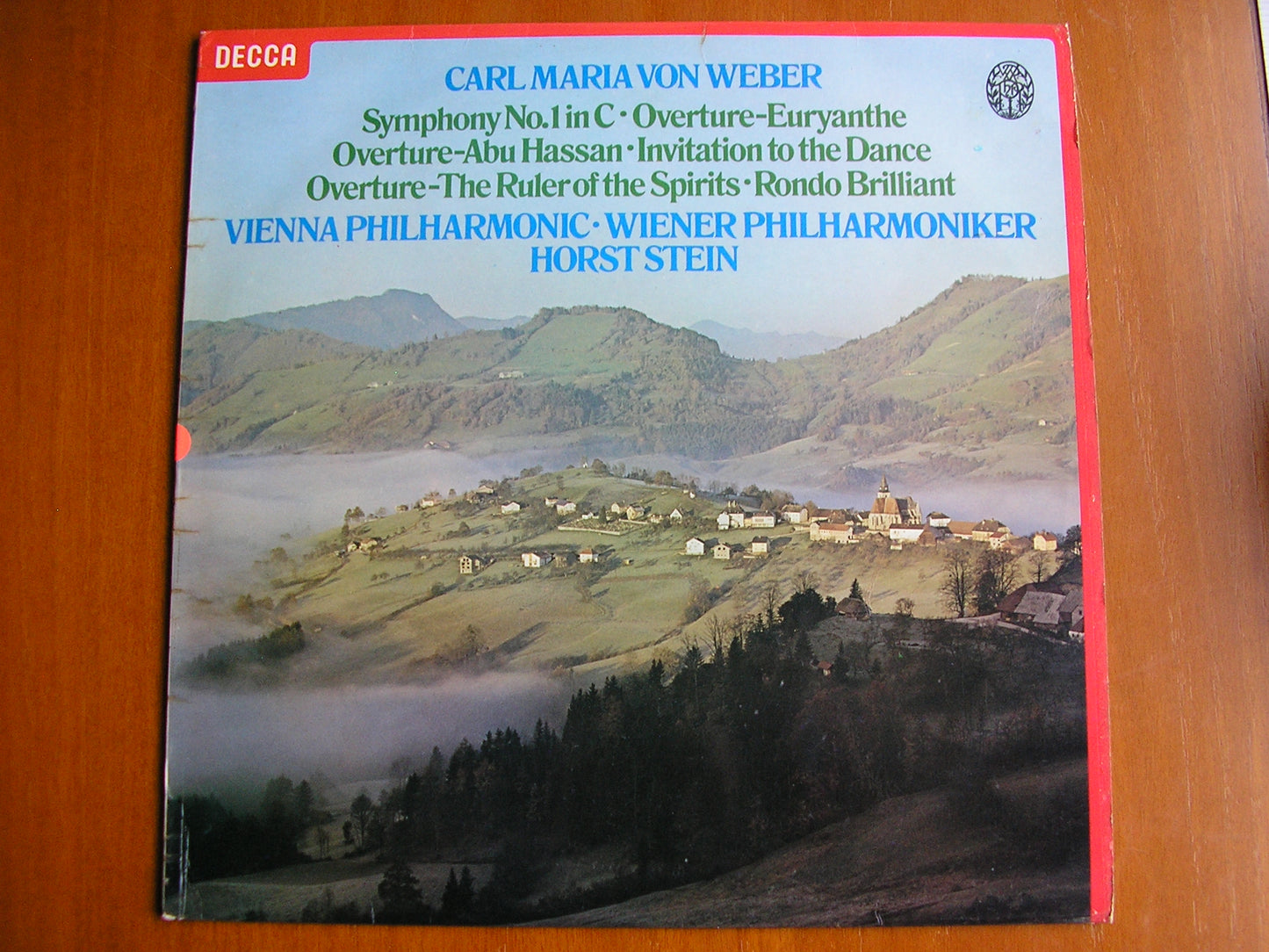 WEBER: SYMPHONYN No. 1 / OVERTURES / INVITATION TO THE DANCE   STEIN / VIENNA PHILHARMONIC   test pressing     SXL 6876