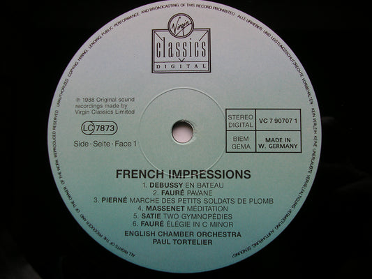 FRENCH IMPRESSIONS: DEBUSSY / SATIE / FAURE / PIERNE / MASSENET / SAINT-SAENS      ENGLISH CHAMBER ORCHESTRA / TORTELIER    VC 7 90707