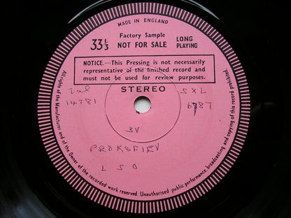 PROKOFIEV: SYMPHONY No. 5    WELLER / LONDON SYMPHONY   test pressing    SXL 6787