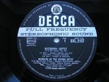 BEETHOVEN: SEPTET IN E / MEMBERS OF THE VIENNA OCTET SXL 2157