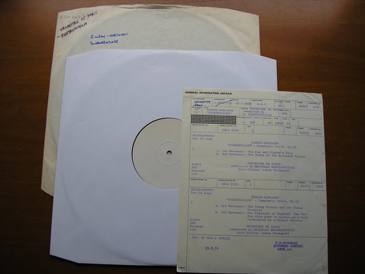 RIMSKY-KORSAKOV: SCHEHERAZADE      ROSTROPOVICH / ORCHESTRA DE PARIS     test pressing    Q4ASD 3047