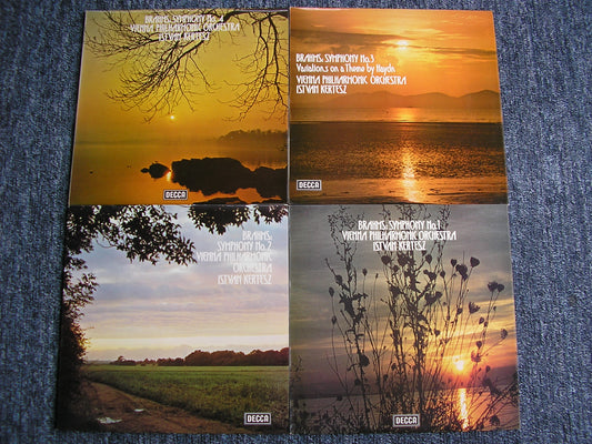 BRAHMS: THE FOUR SYMPHONIES     KERTESZ / VIENNA PHILHARMONIC   4LP   SXL 6675-78