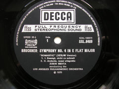 BRUCKNER: SYMPHONY No. 4 'Romantic'       MEHTA / LOS ANGELES PHILHARMONIC     SXL 6489