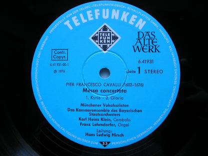 CAVALLI: MISSA CONCERTATA    BAVARIAN CHAMBER ENSEMBLE / HIRSCH     6.41931