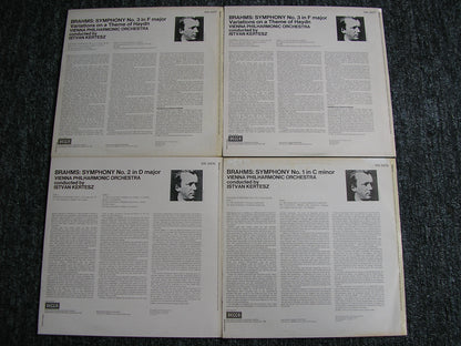 BRAHMS: THE FOUR SYMPHONIES     KERTESZ / VIENNA PHILHARMONIC   4LP   SXL 6675-78