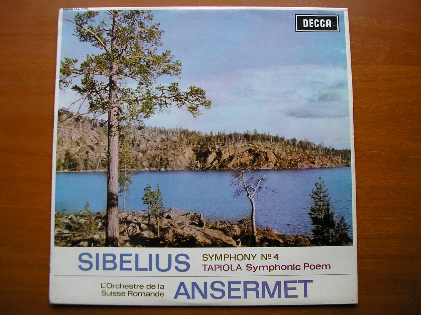 SXL 6095  SIBELIUS: SYMPHONY No. 4 / TAPIOLA        ANSERMET / SUISSE ROMANDE      ED1