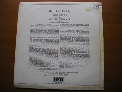 SXL 6096  BEETHOVEN: SYMPHONIES Nos. 1 & 8      ANSERMET / SUISSE ROMANDE     ED1