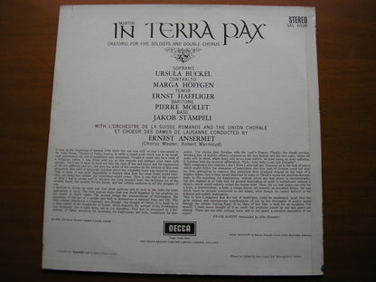 SXL 6098  MARTIN: IN TERRA PAX      SOLOISTS / SUISSE ROMANDE / ANSERMET      ED1