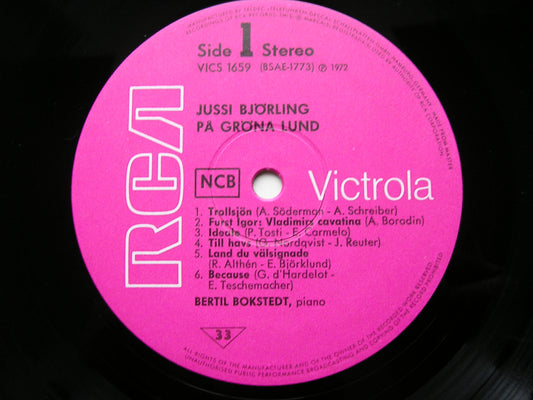 JUSSI BJORLING AT GRONA LUND 1958 - 1960:  ARIAS & SONGS      VICS 1659