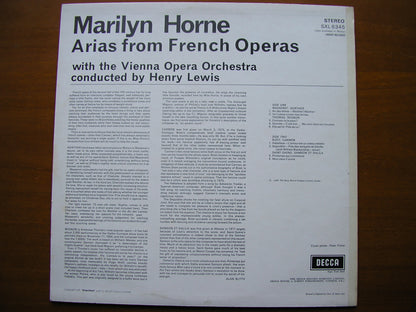 SXL 6345  FRENCH OPERA ARIAS: MASSENET / THOMAS / SAINT-SAENS / BIZET       HORNE / VIENNA OPERA ORCHESTRA / LEWIS      ED2